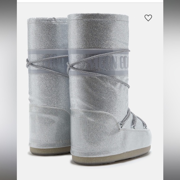NWT SIZE 35/38 and 39/41 ICON SILVER GLITTER BOOTS vacation sparkles silver - Picture 3 of 8